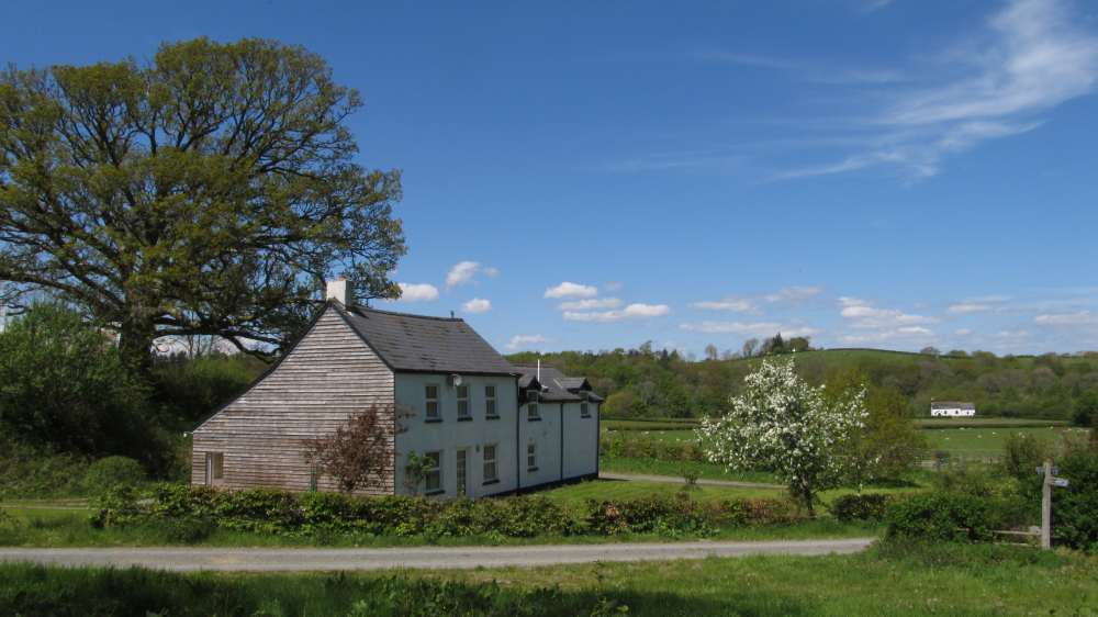 Hendre with riverside Church in the distance.